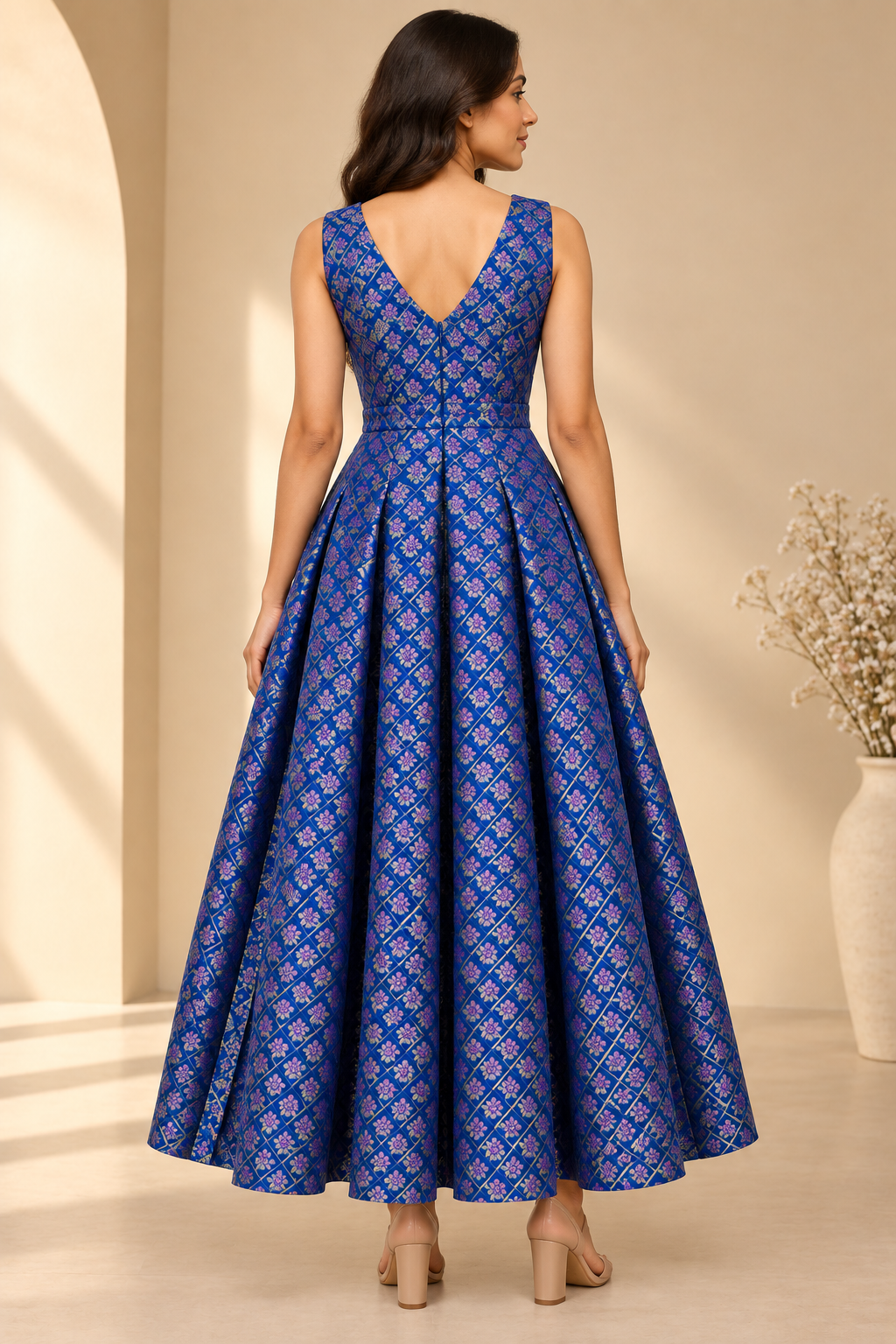Royal Brocade Dress