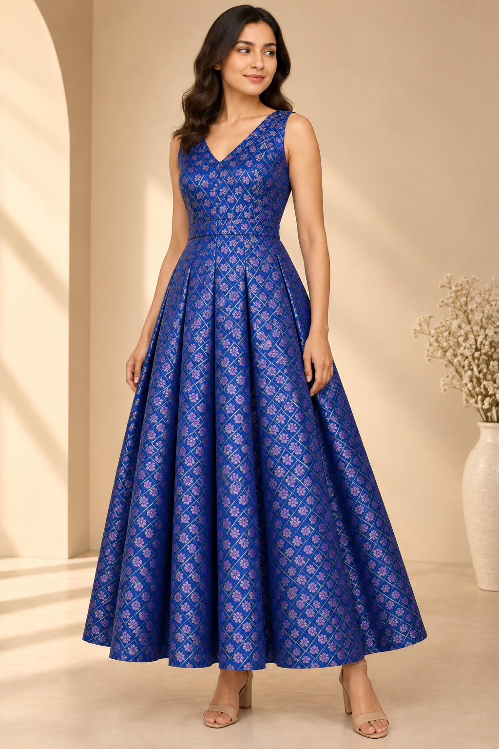 Royal Brocade Dress