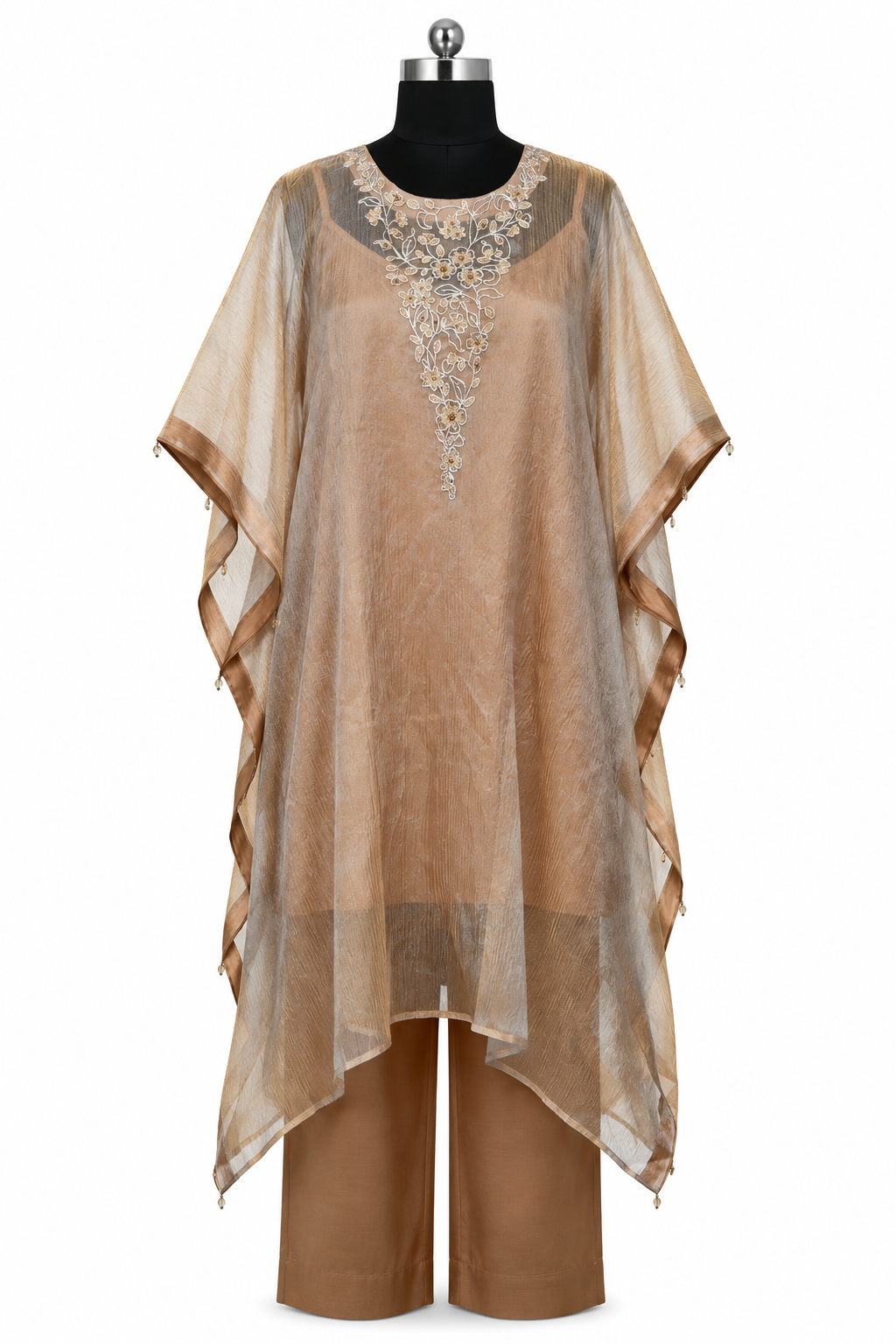 Golden Elegant Silk Kaftan