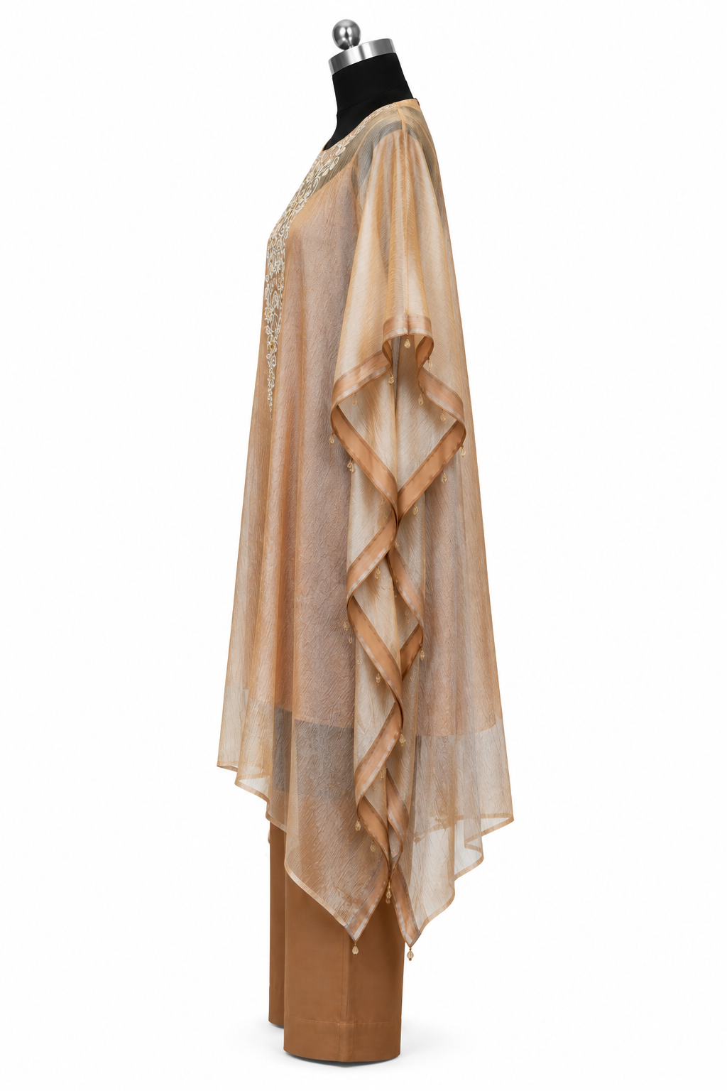 Golden Elegant Silk Kaftan