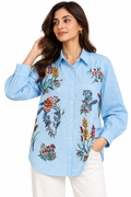 Floral Embroidery Shirt