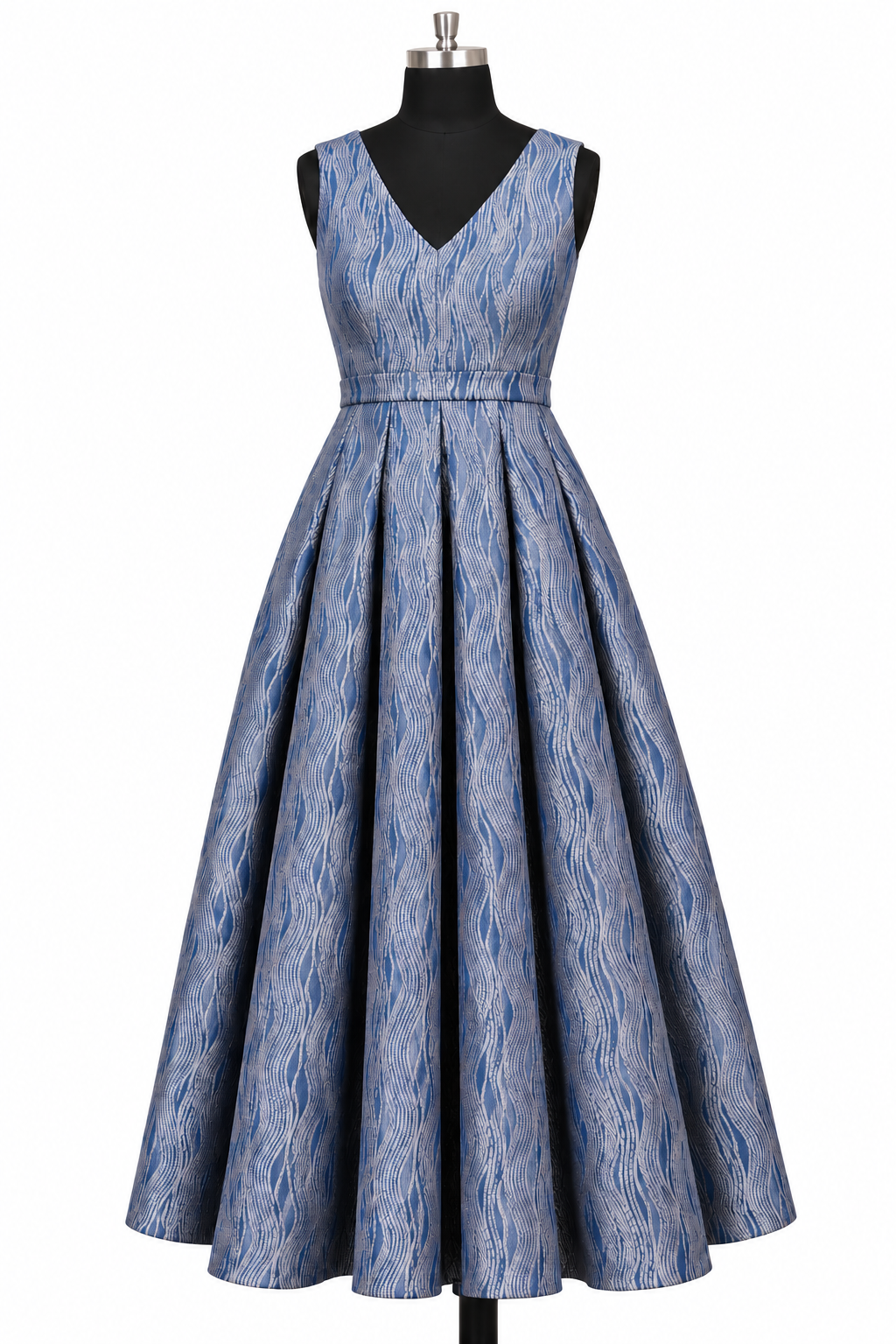 Midnight Brocade Dress