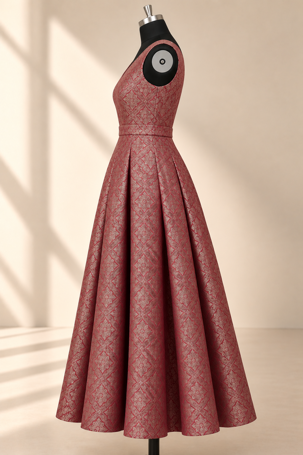 Scarlet Brocade Dress