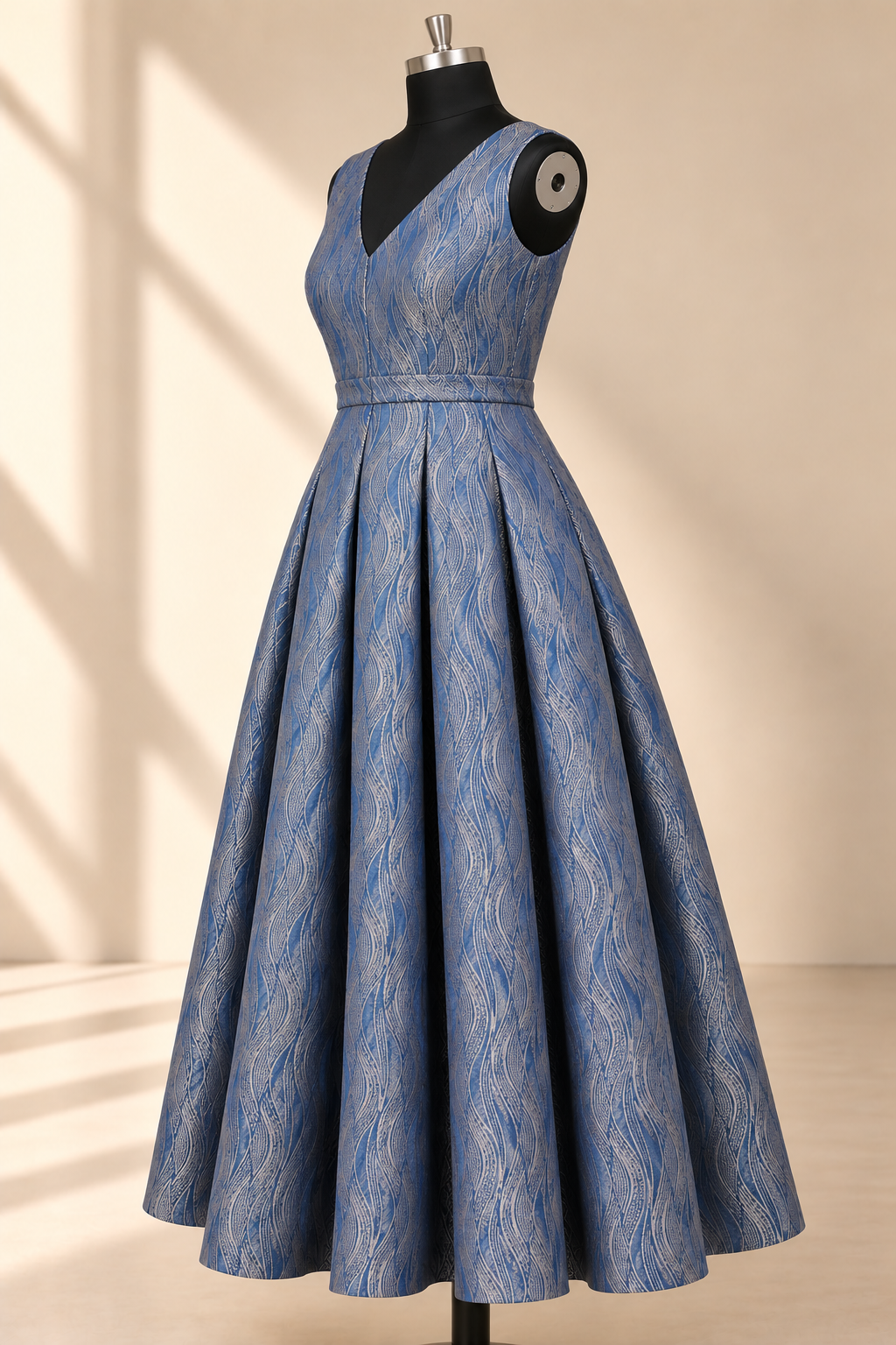 Midnight Brocade Dress