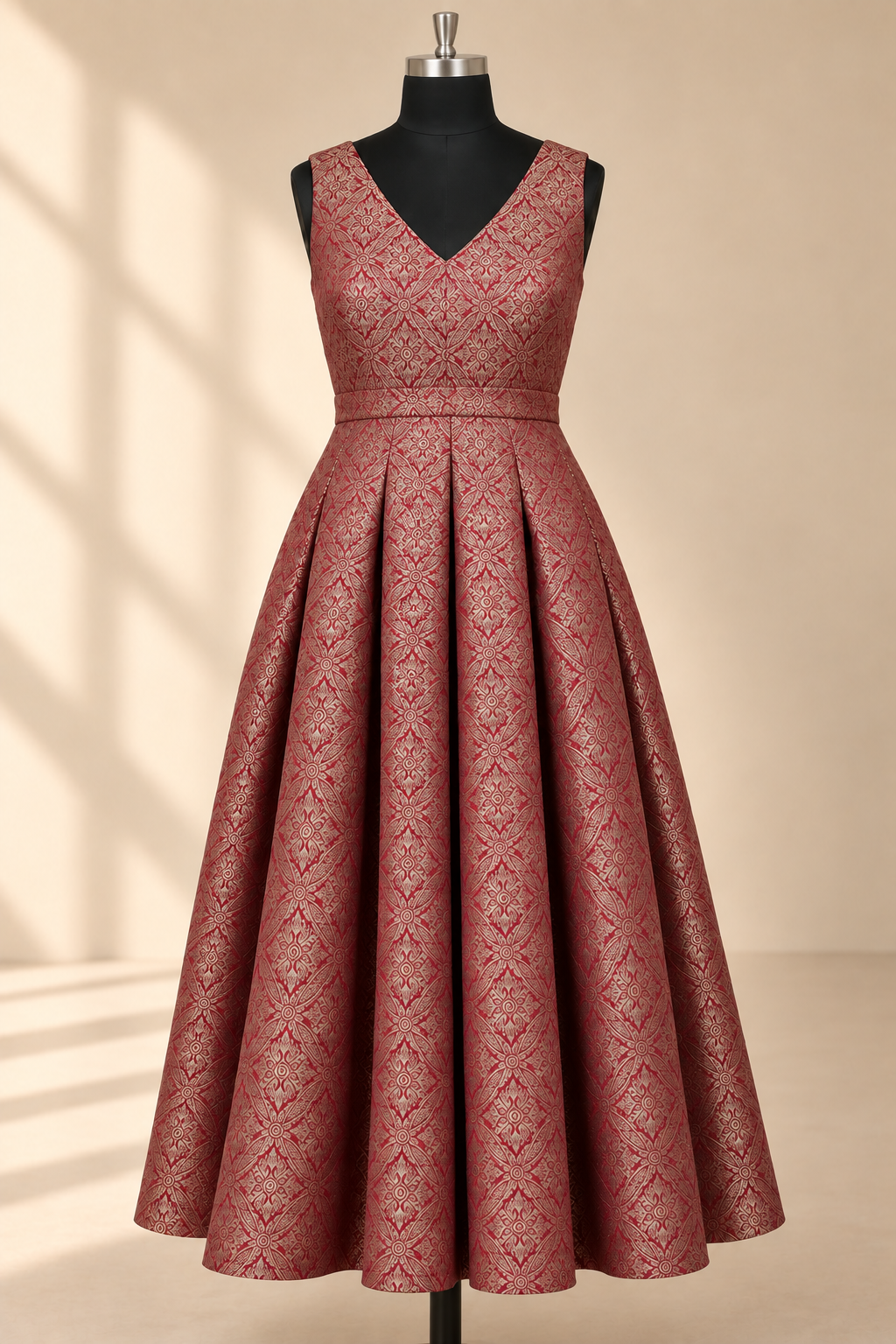 Scarlet Brocade Dress