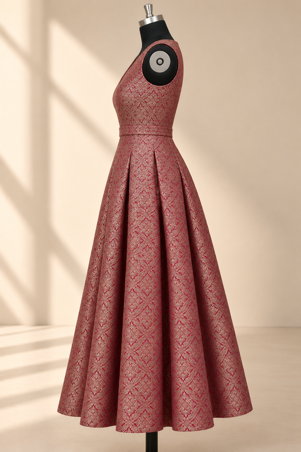 Scarlet Brocade Dress