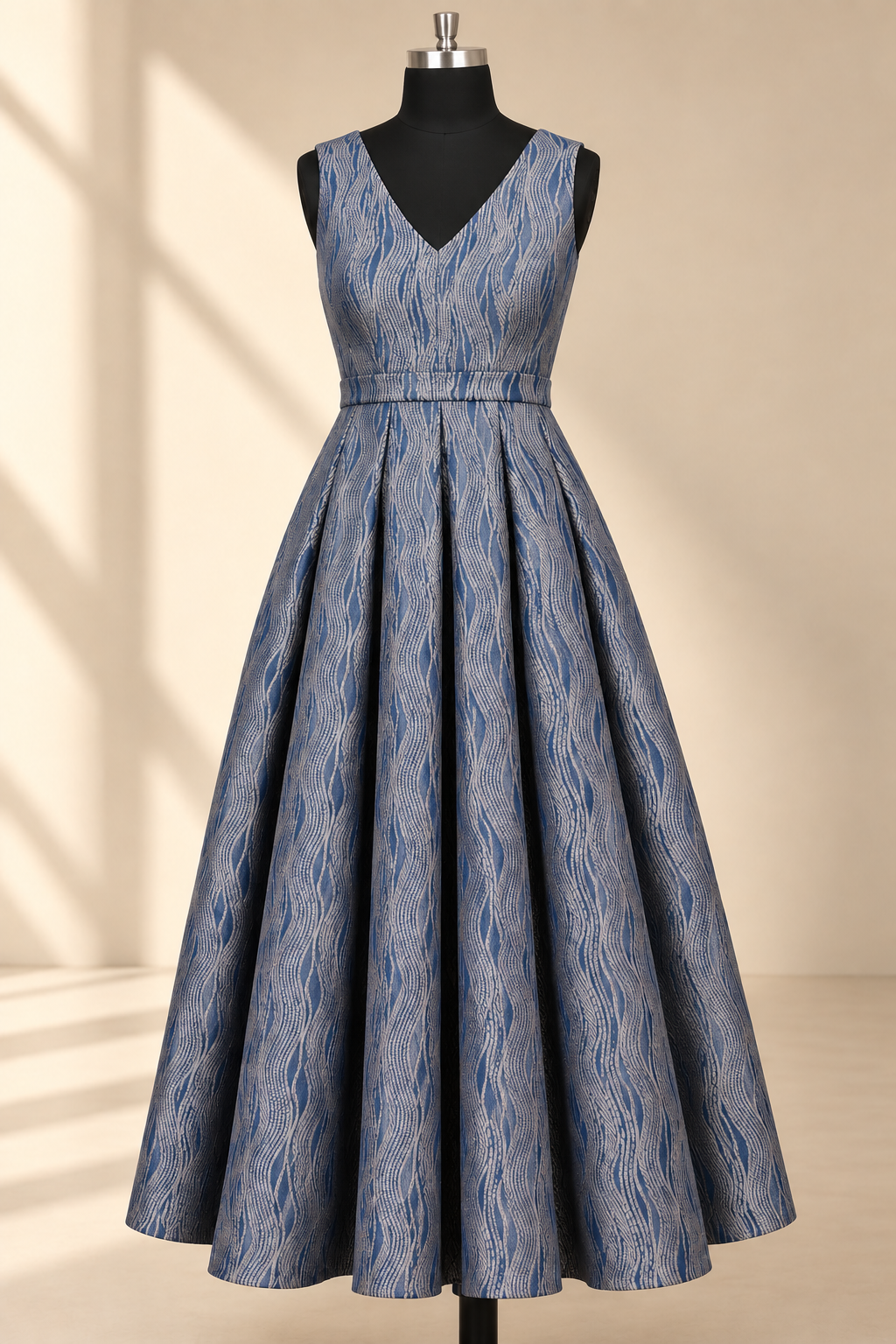 Midnight Brocade Dress