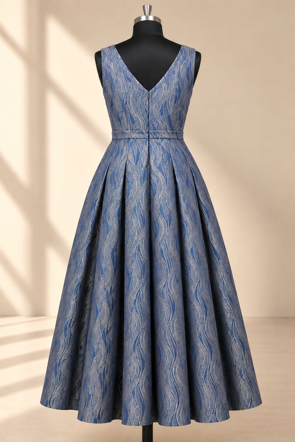 Midnight Brocade Dress