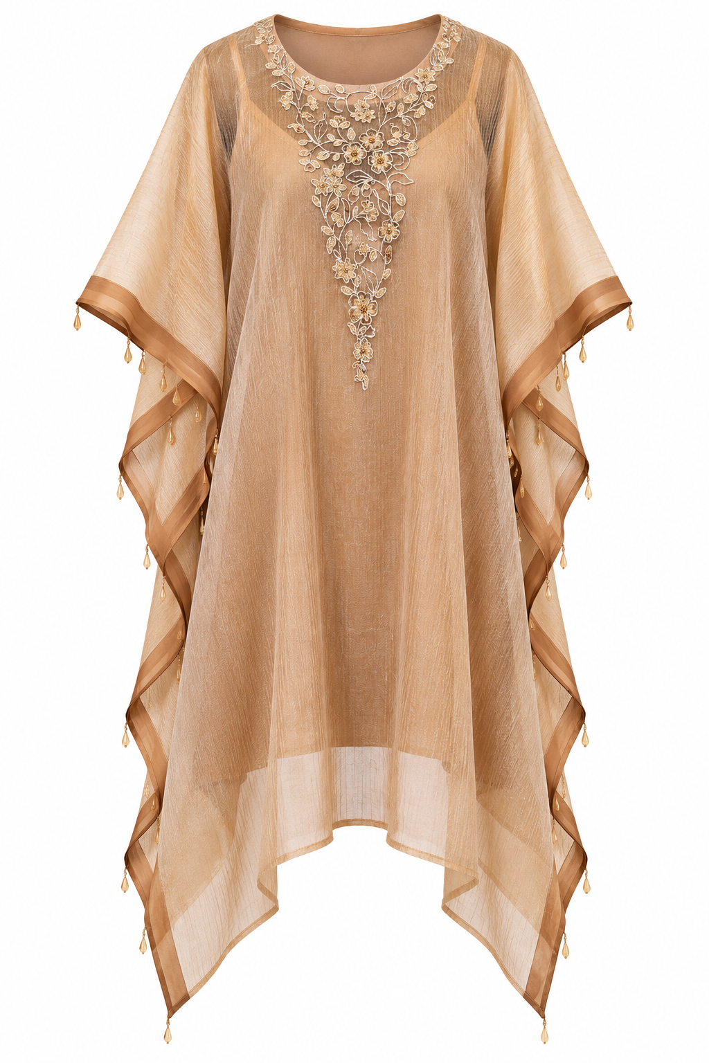 Golden Elegant Silk Kaftan