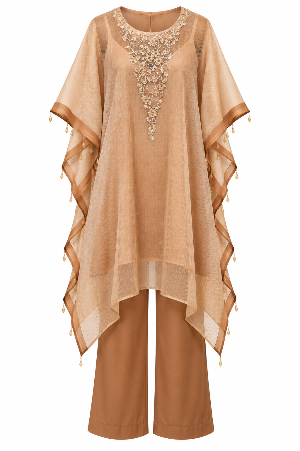Golden Elegant Silk Kaftan