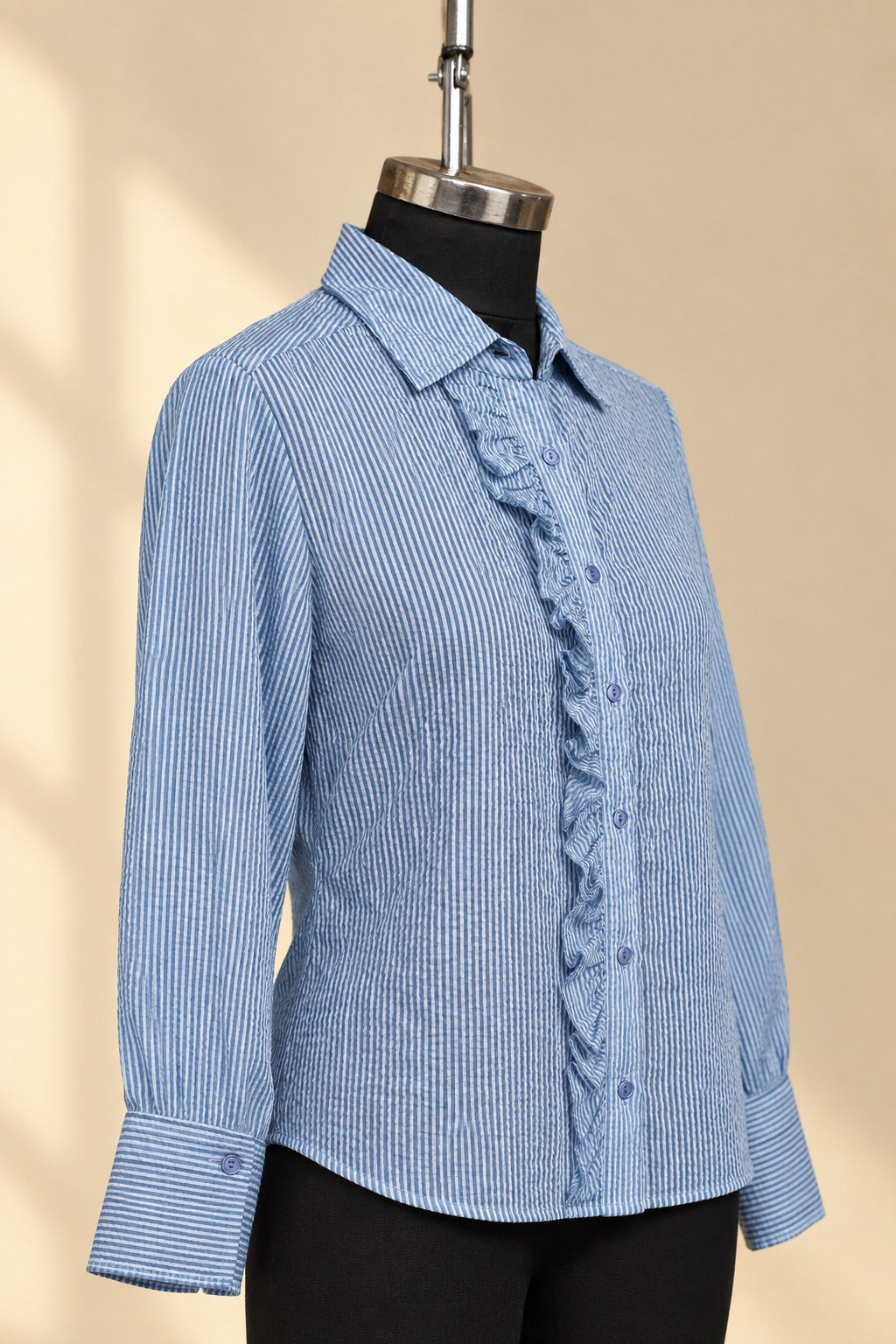 Striped Ruffle Shirt