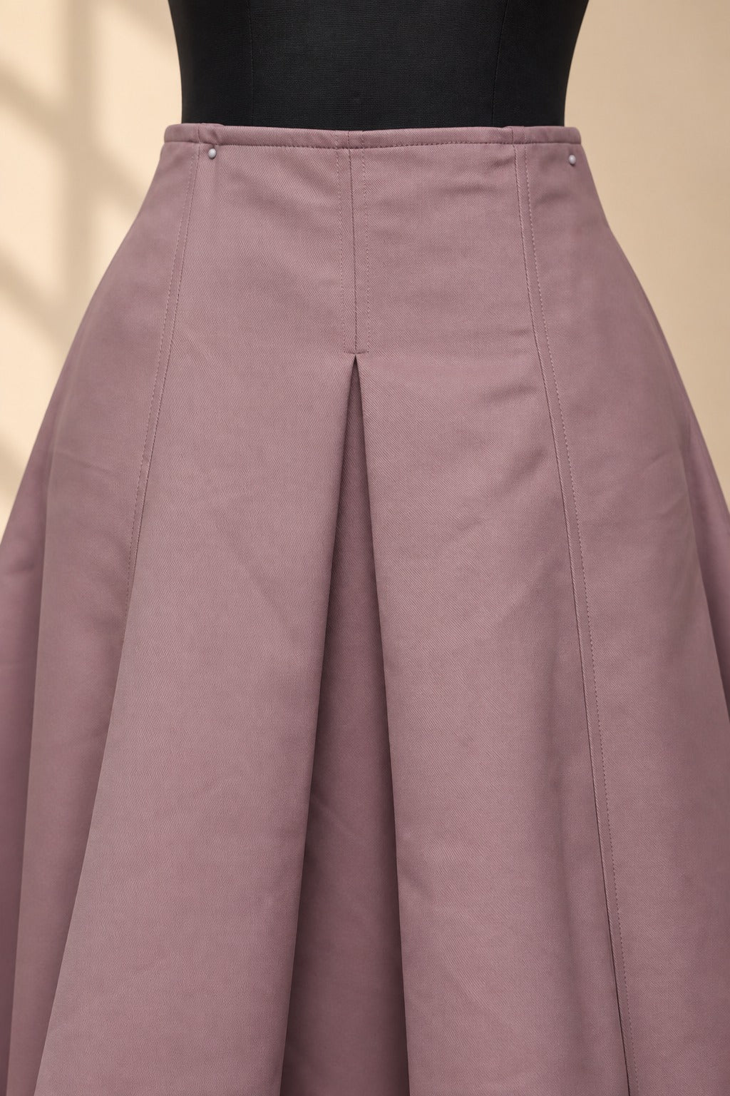 Mauve Pleated Skirt