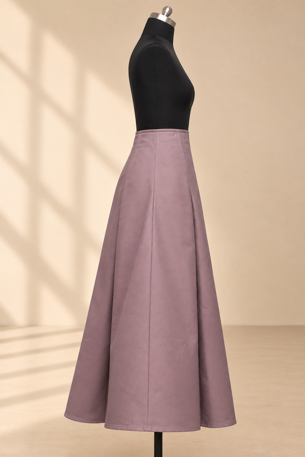 Mauve Pleated Skirt