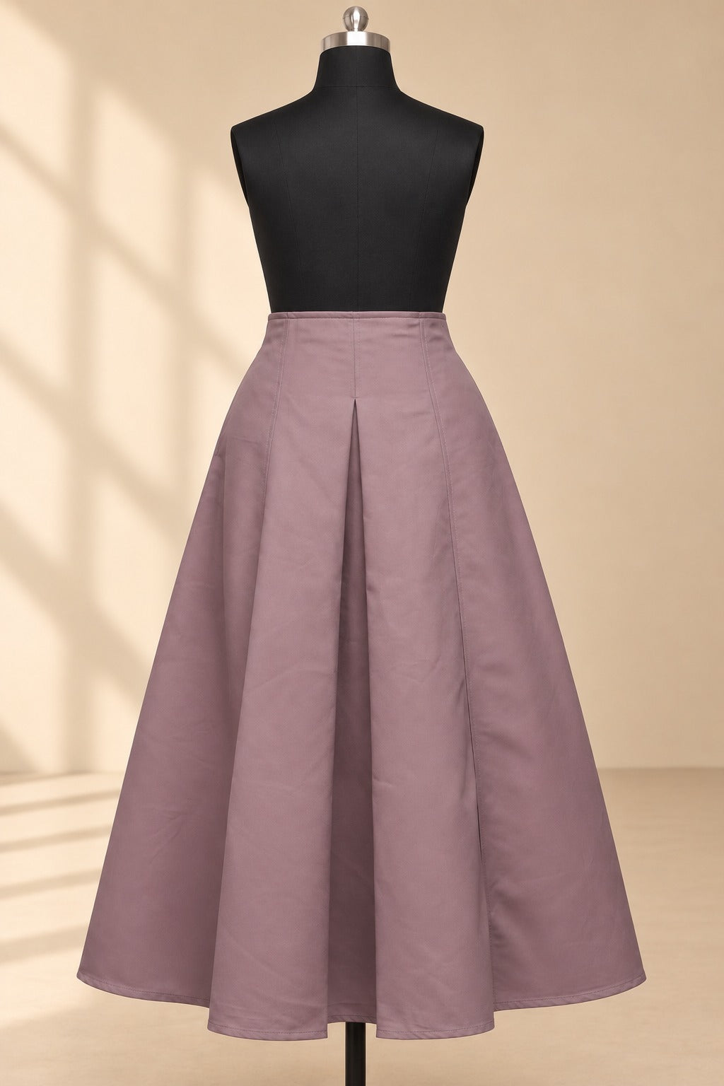 Mauve Pleated Skirt