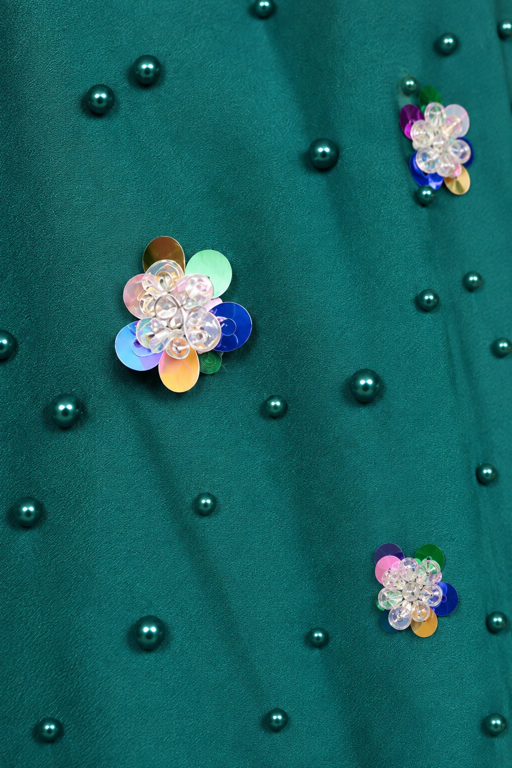 Embellished Teal Blouse