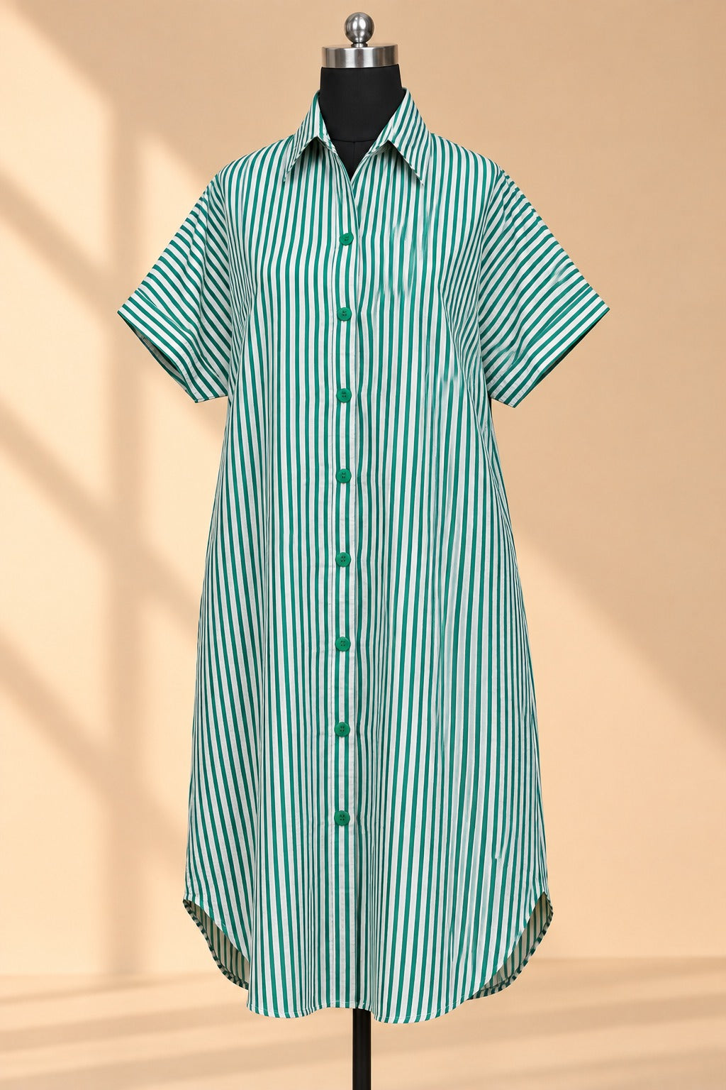 Striped Shirt-Dress
