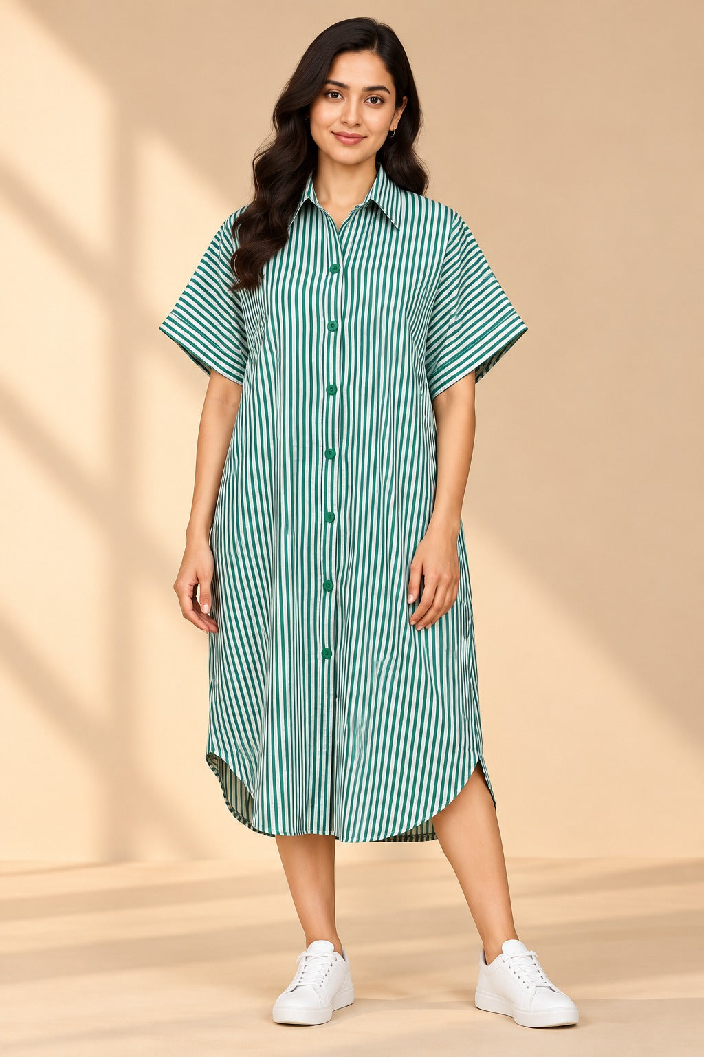 Striped Shirt-Dress