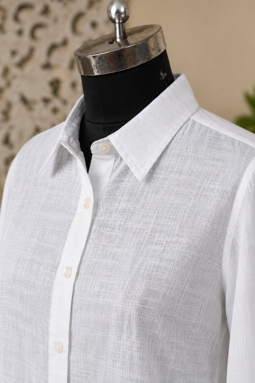 Embroidered Elephant Linen Shirt