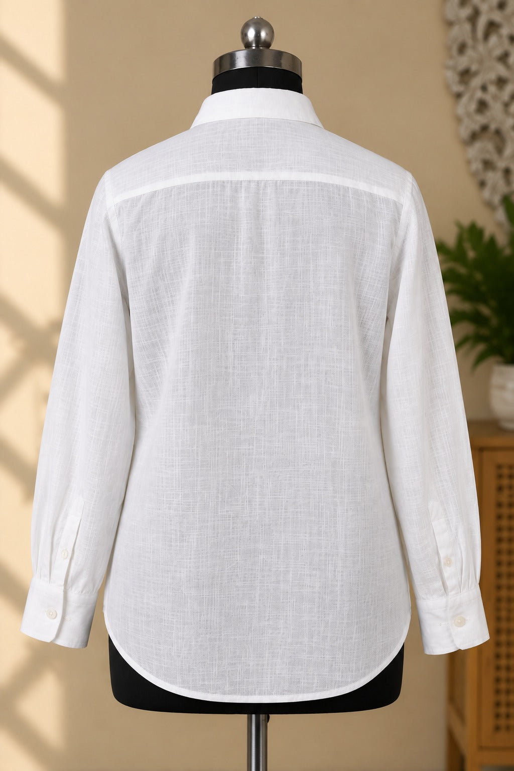 Embroidered Elephant Linen Shirt