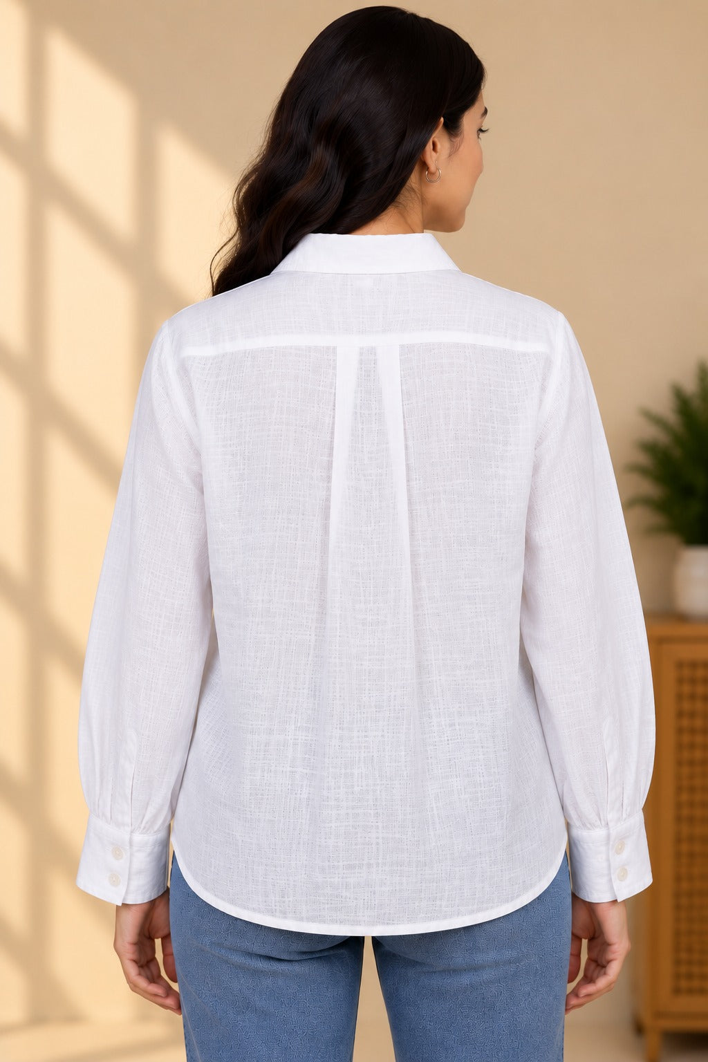 Colorful Embroidered Linen White shirt