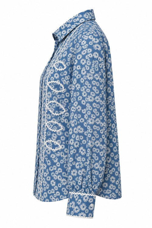 Blue Floral Shirt